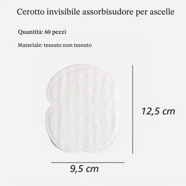 RY-EARL 60 Pezzi Salvasudore Ascelle Traspiranti Ultra-sottili, Assorbenti Ascellari Anti-macchia, Invisibili Sotto i Vestiti, Protezione per Camicie e Magliette - Adesivo Senza Residui