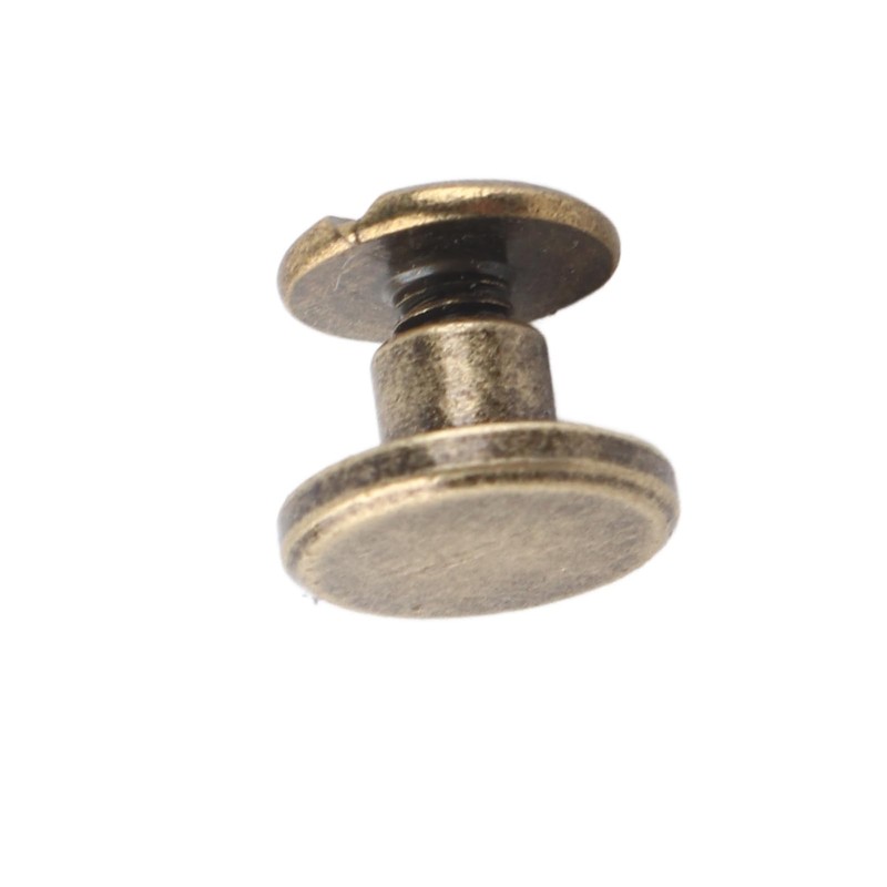 20pcs Copper Studs, Nuts, Screws Flat Head Rivets Copper Material