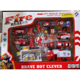 An American Company Fire Rescue Team Play Set - Firemen Toys Set - GREAT GIFT!