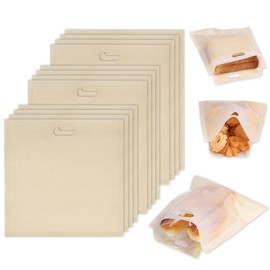 VGOODALL VGOODALL 12PCS Reusable Toaster Bags, 3 Sizes Non Stick Heat Resistant Sandwich Bags Oven Bags Easy to Clean for Grilled Cheese