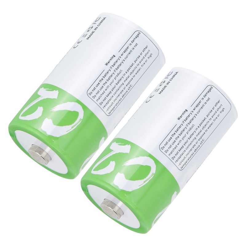 2Pcs C Rechargeable Batteries USB Port 5000wmh 1.5V High Capacity