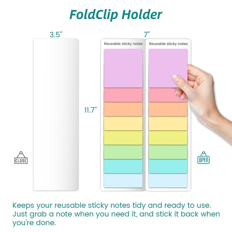 Dry Erase Sticky Notes - 16 Pcs, 8 Vibrant Colors,