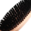 Pig Hair Clothes Brush with Tassel, Natural Wood, Anti-Static, Beige