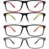 acavefox 4 Pack 1.00 Reading Glasses Men Readers Blue Light