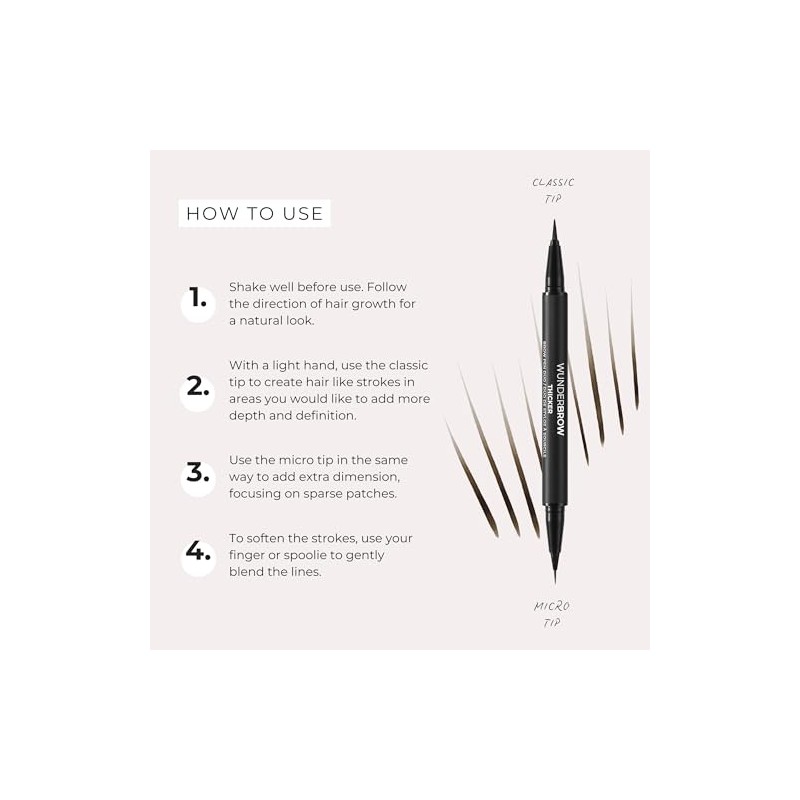 Thicker Brow Pen Duo, Dual Ended Pen Micro Tip &