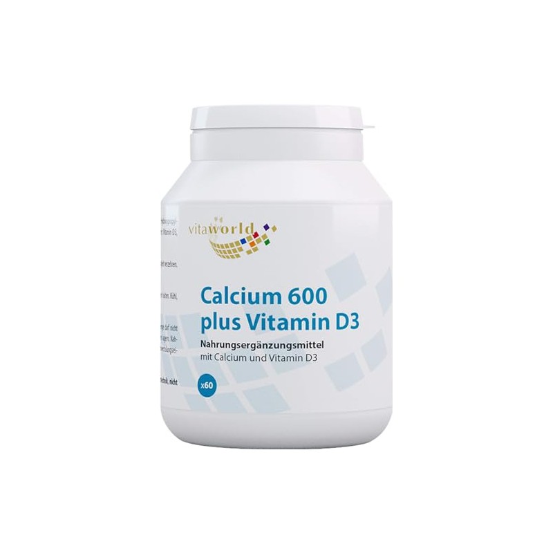 Calcium 600 Plus Vitamin D3 Tablets, Pack of 60