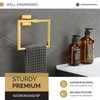 Angle Simple Hand Towel Holder Brassy Gold, SUS 304 Stainless