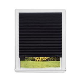 Redi Shade No Tools Original Blackout Pleated Paper Shade Black, 36" W x 72" L, 6 Pack