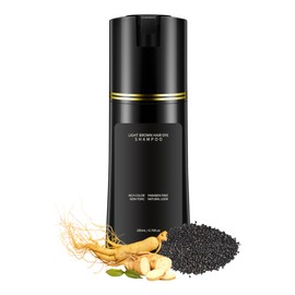 MIRCTIFIA Hair Dye Shampoo, 200ml, 3-in-1 hair dye, natural plants, long-lasting nourishment, shampoo for women and men (black)