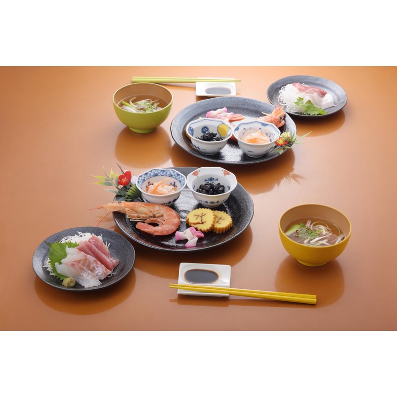 Mino Ware Black Dish (6.3 inch (16 cm) Plate, Set