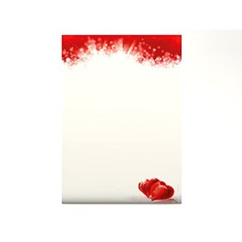 Love and Hearts Writing Paper I Love You 100 Sheets DIN A4 90 g/m²