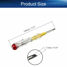 Heyiarbeit 5pcs Voltage Tester AC/DC 100-500V Tester Screwdriver with 3.5mm Slotted Phillips Screwdriver Circuit Tester Pen Electric Contact Voltage Tester for Circuit Test