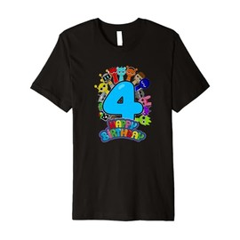 Happy 4th Birthday Sprunky! | Simon Funbot Oren Pinki Premium T-Shirt
