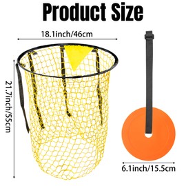 GwaOery Football Target Goal Net Top Bins Football Targets With Adjustable Strap Training Equipment Training Discs Outdoor Shooting Practice Improving Soccer Skill Shooting Accuracy