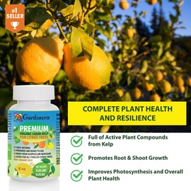 Gardenera Organic Liquid Kelp Fertilizer for Citrus Tree - 16 oz - Optimal Care for Your Citrus Fruits Growth and Flavor