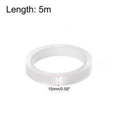 sourcing map Caulk Strip Tape Clear 0.6"x16Ft Waterproof Sealing Tape with Sealing Tool for Kitchen Cooktop Sink Bathtub Shower Toilet