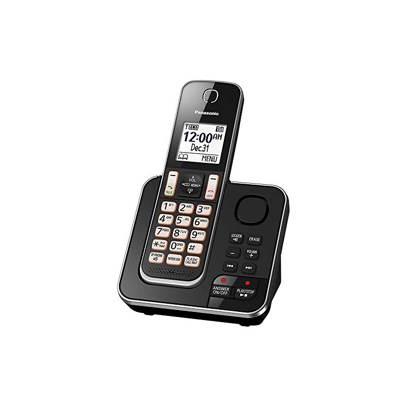 Panasonic KX-TGD392CB inalámbrico contestador automático Negro 2 Auriculares (Reacondicionado)