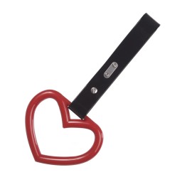 KEI HEART RED BLACK JDM TSURIKAWA RING SUBWAY TRAIN BUS HANDLE STRAP CHARM DRIFT