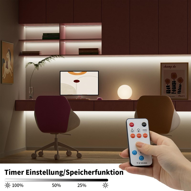 PAUTIX COB LED Strip Kit 6000 K Cool White, Dimmable