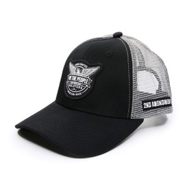 We The People Holsters - 2nd Amendment Trucker Hat - Pro 2nd Amendment Hats for Men and Women - Adjustable Cotton Pro Second Amendment Hat - Trucker Hat with 2nd Amendment Patch Black