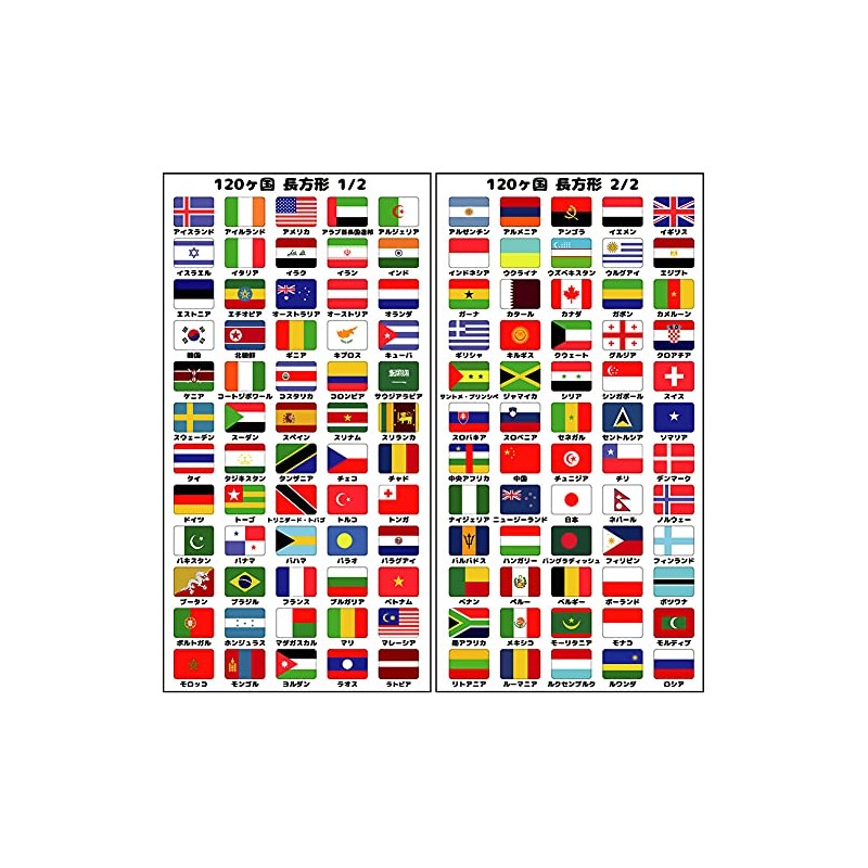 stk 120 countries rectangle waterproof vinyl chloride flag sticker sticker