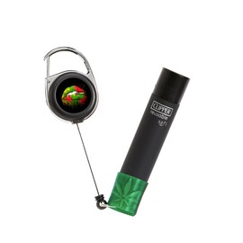 Clipper - Llavero para encendedor y soporte para encendedor retráctil, labio Ganja