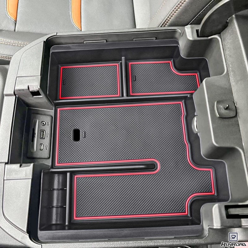 RUNROAD Center Console Organizer Tray Compatible with 2019-2022 Chevy Silverado