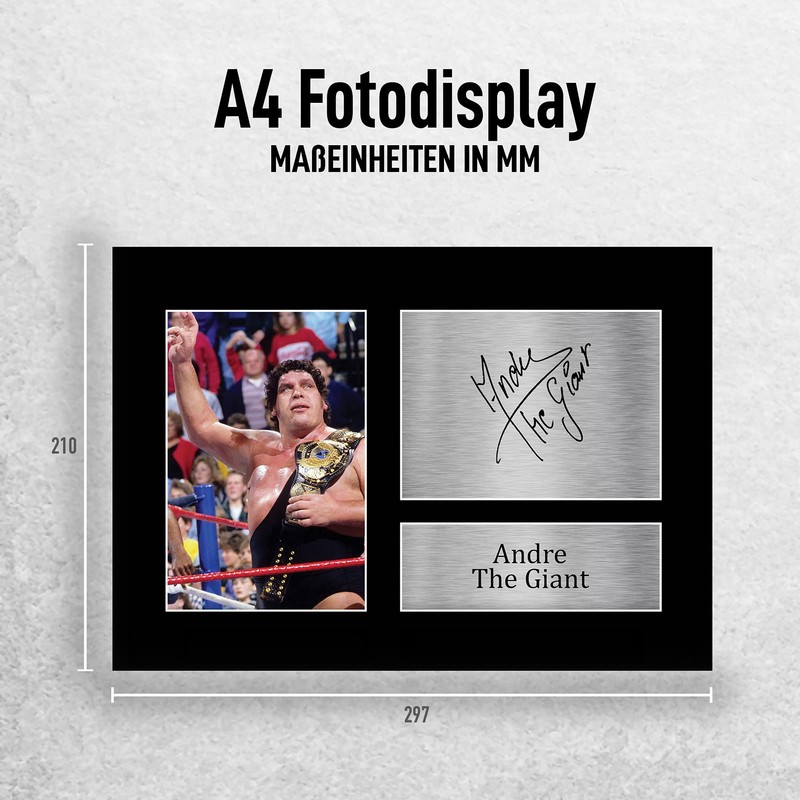 HWC Trading A4 Andre The Giant Gifts Printed Autograph Picture