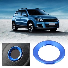 Steering Wheel Logo Caps Sticker Sticker Ring Emblem Badge Logo Cover Car Interior Decoration Accessories for 6 7 B7 (Blue)