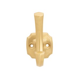 Hickory Hardware H077870BGB-5B Veranda Collection Hook 1 Inch Center to Center Brushed Golden Brass Finish (5-Pack)