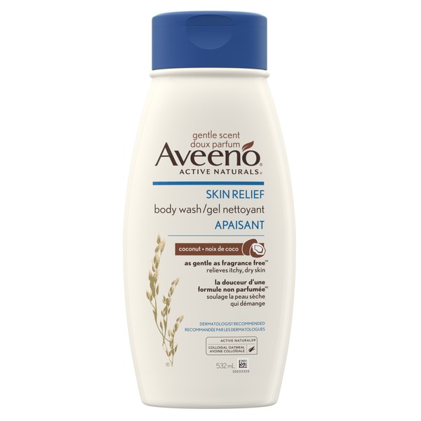 Aveeno Coconut Body Wash for Dry Skin Relief Gentle Scent 532 mL