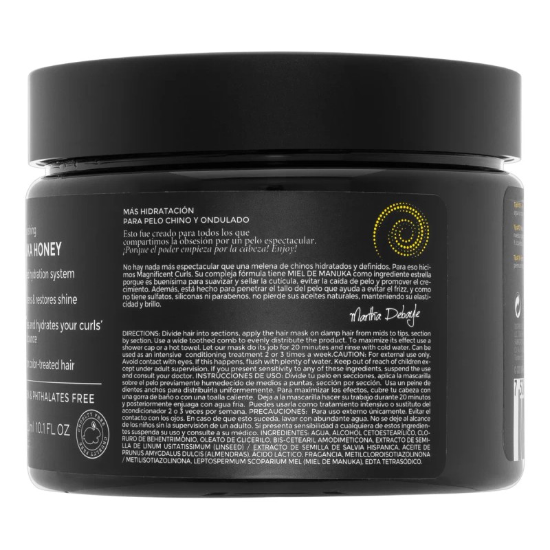 MARTHA DEBYALE HAIR TECH Magnificent Curls Mascarilla. Chinos, con Miel