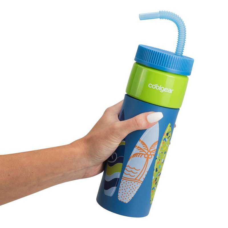 COOL GEAR GO GRIP 24oz Plastic Retro Squishy Water Bottle