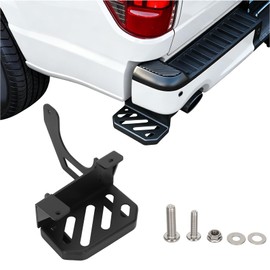 Rear Bed Step Compatible with 2023 2026 Ford F150 Tailgate Rear Bumper Side Step Carbon Steel Tailgate Truck Bed Pedal - Driver Side Left (Fits Dual Exhaust)