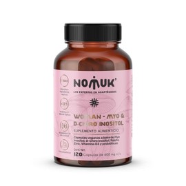 Myo Inositol D Chiro Inositol 40 1 Vitamina D3 Zinc y Selenio Complejo B Mujer Acido Folico Prebiotico de Inulina de Agave Suplemento Alimenticio Alta Biodisponibilidad 120 Cápsulas Veganas