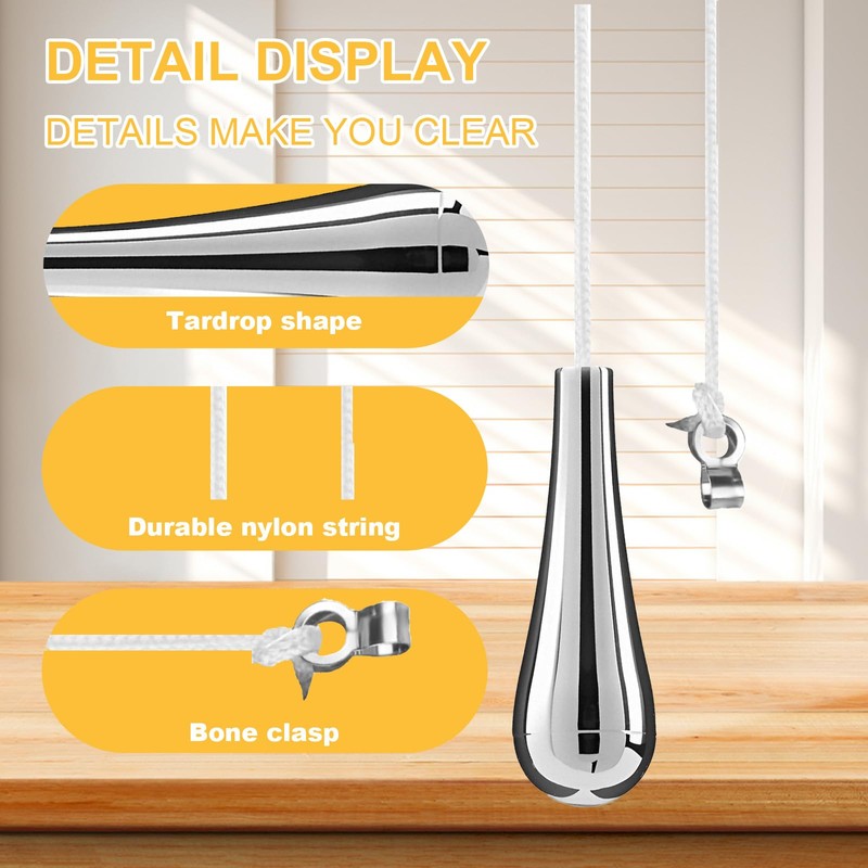 FENGRUI 1 Pcs Bathroom Pull Cord Handle Teardrop Chrome Pull