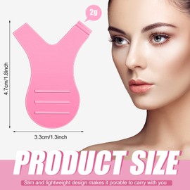 30 Herramientas de Levantamiento de Pestañas Y Peine Cepillo de Permanente de Pestañas en Forma de Y Cepillo para Levantar de Pestañas para Injertos de Silicona (Rosa, Transparente)