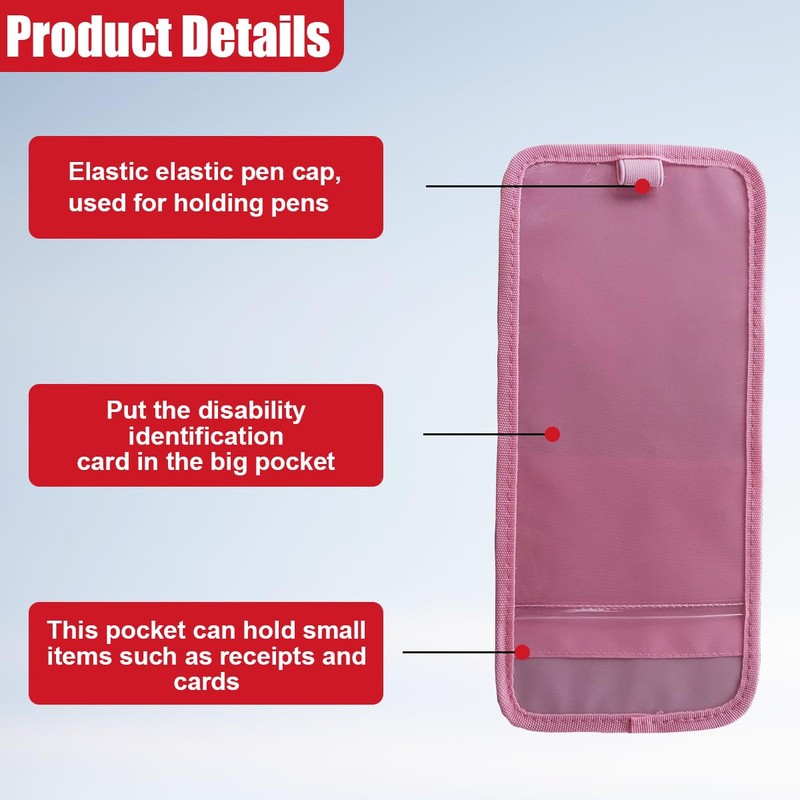 GAOLAOSY Handicap Placard Holder for Car, Universal Disabled Parking Permit