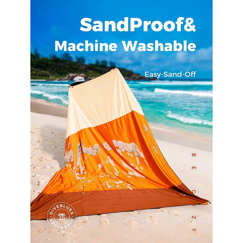 OCOOPA Beach Blanket, Sand-Free, Super Large, 220 x 210 cm,