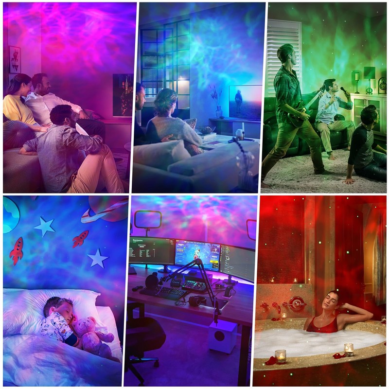 WIGUROE Astronaut Galaxy Projector, 360° Rotatable Spaceman Light Projector with