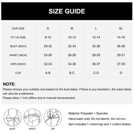 RXRXCOCO Women Wrap Bikini Set Push Up High Waisted 2 Piece Swimsuits Plus Size Swimwear Black