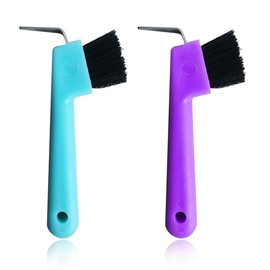 COYUN 2 Stück Hufkratzer Pferdekopf Hufauskratzer mit Bürste 2 in 1 Hufauskratzer Pferdepflege Zubehör Hufkratzer Antirutschgriff Pferd Grooming Tools für Saubere Hufe zur Hufpflege(Zufällige Farbe)