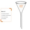 XCD Glass Funnel, Heavy Wall Short Stem Borosilicate Glass Funnel,