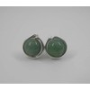 Silver-plated earrings made of gemstone aventurine