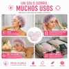 Set de 3 Gorros para Baño Impermeables, Gorra de Ducha