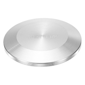 M METERXITY 1-Pack Tri Sanitary 1.5 in Clamp End Caps Fittings Stainless Steel Ferrule Flange Pipe Fitting for Food/Beverage/Home Brew Adapter Connector, Ferrule OD 50.5mm