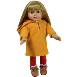 The New York Doll Collection Doll Complete Outfit For Fashion Girl Dolls - Includes Yellow Hoodie with Boots - Fits All 18 Inch/46cm Dolls - Doll Clothes - Doll Accessories