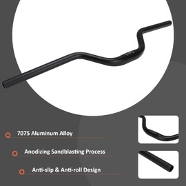 JFG RACING Sur Ron Handle Bar,Motorcycle Handlebars 7/8'' 22MM Aluminum Riser Swallow Handle Bar for Sur Ron Surron Light Bee X/S Segway X260 X160 Electric Dirt Bike Ebike Black