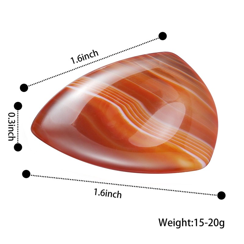 Artistone Red Carnelian Agate Thumb Worry Stone Chakra Healing Crystals