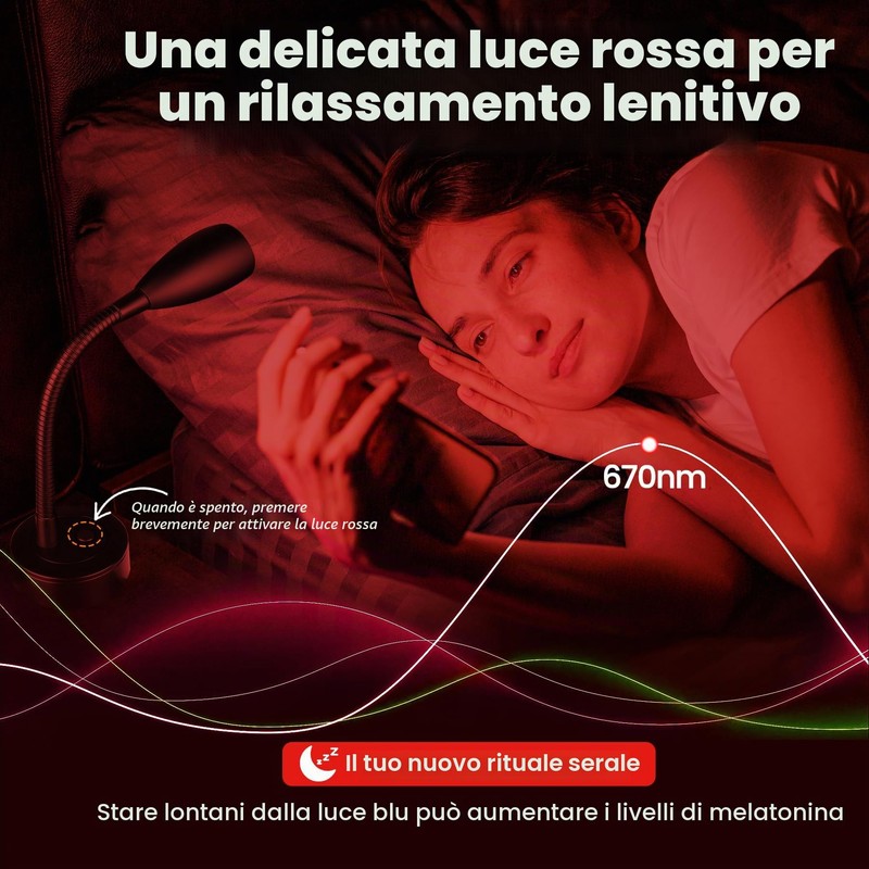 CamperXlite 2 Pezzi Lampada da Lettura LED 12-24V – Flessibile
